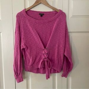 Pink Express Tie Sweater‎
